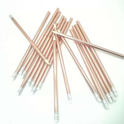 China Poplar HB Heat Transfer Wooden Pencil With Eraser for sale