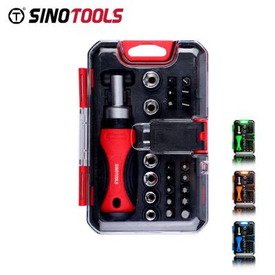 China Plastic 23 PC Pocket Multi Screwdriver Set Mini Ratchet Spinning Screwdriver for sale