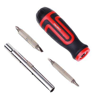 China Household Tool Kit Torque Manual Adjustable Screwdriver Set 10 in 1 Autoloader Screwdriver Set Desarmador for sale