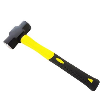 China Heavy Duty Machinist Hammer Sledge Rubber Grip With Black Powder Coated Hammer Head for sale