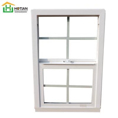 China Folding Screen American Style Single Hung PVC Window UPVC Vertical Sliding Sash Window for sale