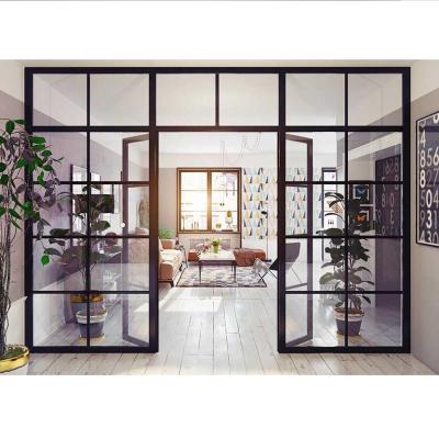 China Iron anti-theft single door grills design modern house pivot door galvanized iron grill design for window for sale