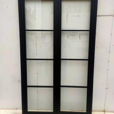 China Grill Design Good Quality Steel Tube Tempered French Glass Door Window Steel Grill Design for sale