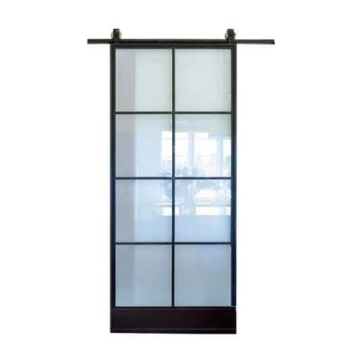 China Sliding Heavy Duty Sliding Steel Windows And Doors Single Leaf Zipper Door Price Barn Door System for sale