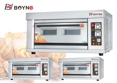 China Handelsbrot-Plattform Oven Gas Type Single Deck des Edelstahl-240V drei Behälter zu verkaufen