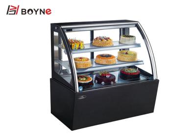 China 2 Shelf Elegance Curve Counter Top Cake Display Fridge Showcase With Marble Base for sale