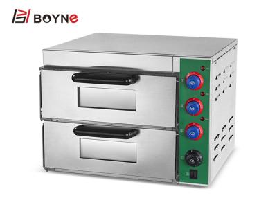 Chine 2 plate-formes autoguident le fabricant de pain électrique de mini four de pizza de grille-pain de cuisine 3KW pour la boulangerie avec la fenêtre de visionnement à vendre