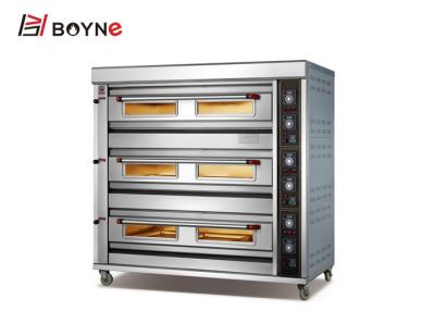 China Standardwerbung 0,9 kg/h Gas, das Oven Three Deck backt zu verkaufen