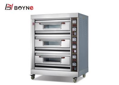 China Horno que cuece industrial de acero inoxidable de tres cubiertas del hotel para el pan que cuece, la galleta, y el pan francés y así sucesivamente. en venta