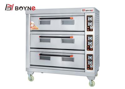 China Ausrüstungen Pizza-Oven With Stone Gas Decks Oven Double Layer Bakery Kitchen zu verkaufen