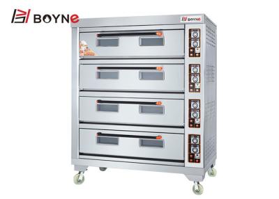 China Big Capacity Electric Stainless Steel Four Deck Twelve Trays Bakery Deck Oven for sale