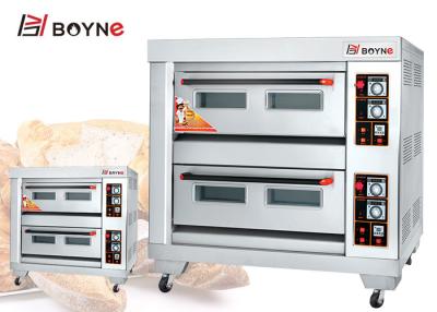 Chine La plate-forme commerciale Oven Stainless Steel Double Deck de gaz quatre plateaux panent le four de cuisson à vendre