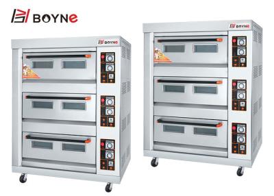 China Plattform drei Tray Baking Oven Stainless Steel des Gas-drei für Brot-Geschäft zu verkaufen