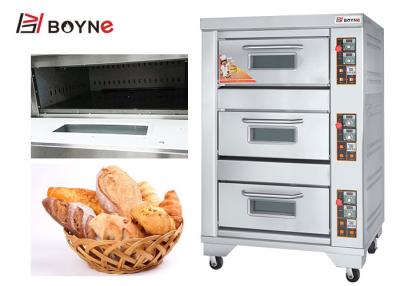 China industrieller backender Behälter Oven Stainless Steel Three Layers drei des Gas-220v zu verkaufen