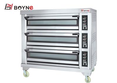 China Der Edelstahl-oberen Grenze elektrische Plattform sechs Tray Bakery Oven der Mikrocomputer-Werbungs-drei zu verkaufen