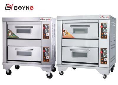 China Commercial Industrial Two Deck Four Tray 430 13.2kw Bakery Deck Oven For Bakery for sale