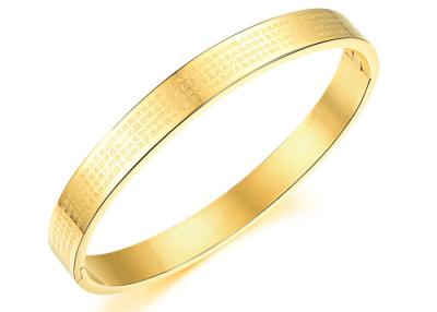 China Bracelete de aço inoxidável da pulseira do ouro dos homens do casamento peso leve de 180 milímetros do comprimento à venda