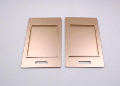 China Rose Gold Metal Stamping Parts Aluminum Punching CNC Embossed Both Side for sale