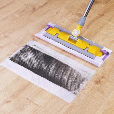 China Sustainable China Microfiber Movable Floor Mop Cloth Embossed Nonwoven Disposable Mop With Telescopic Handle Magic Flat Mop for sale