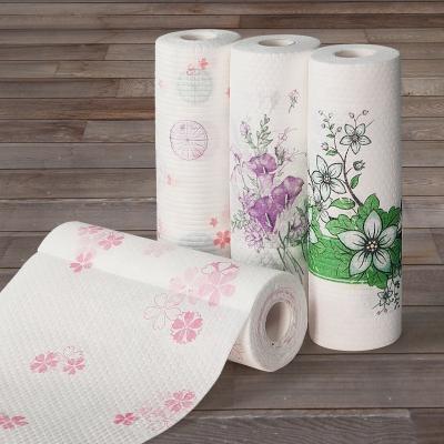 China Viable Factory Supply Lazy Cloth +PP Wood Pulp Cleaning Rolls for sale