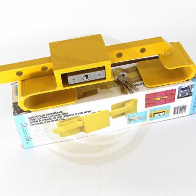 China Yellow Coated Steel 230MM-420MM Steel Shipping Storage Container Truck Door Lock for sale