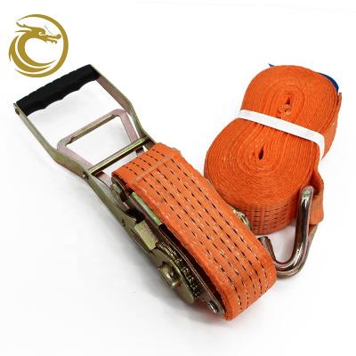 China Cargo Control 50MM Cargo Lashing Ratchet Link Down Cargo Strap With J-Hooks, 5 Ton Ratchet Straps for sale