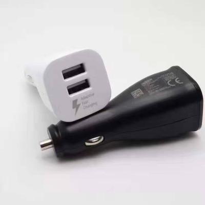 China Quick Voltage Monitoring QC2.0 Car Charger For Samsung Galaxy Note 9V1.67A/5V2A Universal Adaptive Travel Fast Charging Dual USB Port for sale