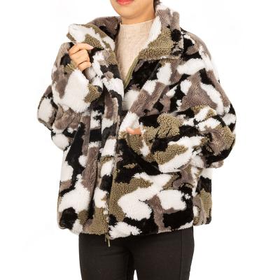 China Breathable Casual Fluffy Jacket Women Teddy Bear Coat Polar Fleece Long Sleeve Plush Overcoat for sale