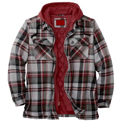 China 2021 Anti-wrinkle new foreign trade fashion men's wear Europe and the United States autumn and winter style thickened cotton-padded plaid lon for sale