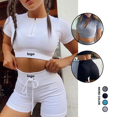 China Running Anti-wrinkle Summer Sportswear Custom Logo Sports Wear Run Clothes Yoga Gym for sale