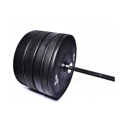 China Durable Guaranteed Quality Logo Custom 5 Kg Weigh Black Round Shape Narrow Edge Competition Bumper Plates for sale