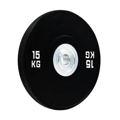 China Durable Digital Printing 15 Kg Flat Barbell Competition Sportsmen Custom Black Set for sale