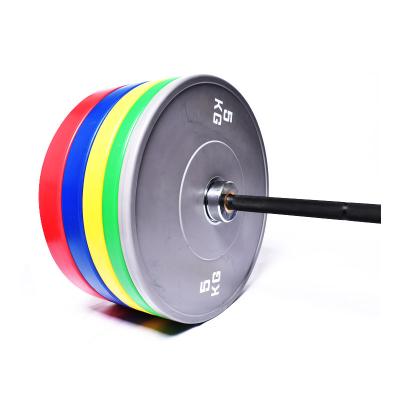 China Custom Made High Quality Durable Professional Sporting Goods Barbell Weight Sign Real Round Edge Wear Proof Rubber Plates for sale