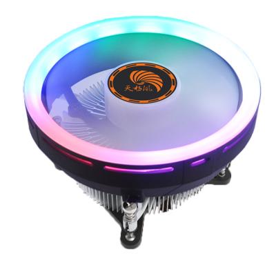 China Factory Sale LED CPU Light Computer Whole Multicolor Radiator Cooler CPU Heat Pipe Heatsink For Sale for sale