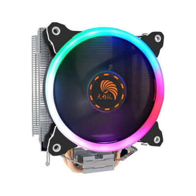 China Copper CPU 6 GPU PCs Heat Pipe Fan With Colorful LED CPU Cooler Heatsink for sale