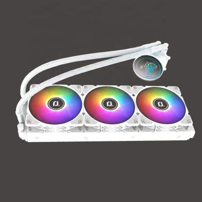 China High Quality Liquid Cooling System CPU Water Cooler 360mm DC Fans CPU Heatsink Triple Fans White Color for sale