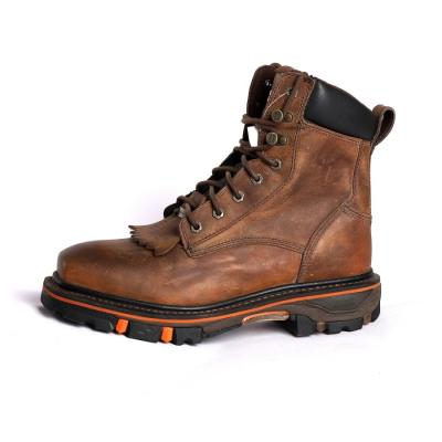 China Zapatos de seguridad Goodyear de pie de acero de PU Tejido de cuero Tejido superior unisex Comodidad Zapatos de seguridad para hombres en venta