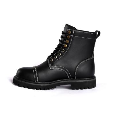 China Rubber Sole Lace Up Goodyear Shoes Shock Absorbing Features Smooth Cow Leather Safety Shoes for sale