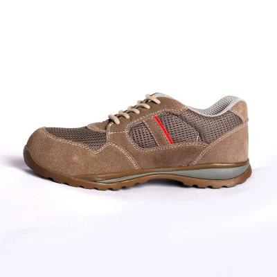 China Slip Resistant Leather Suede Cow Low Cut Steel Toe Rubber Men Women Safety Shoes for sale