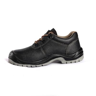 China Slip Resistant Puncture Resistant Cow Leather Comfortable PU Sole Worker Safety Shoes for sale