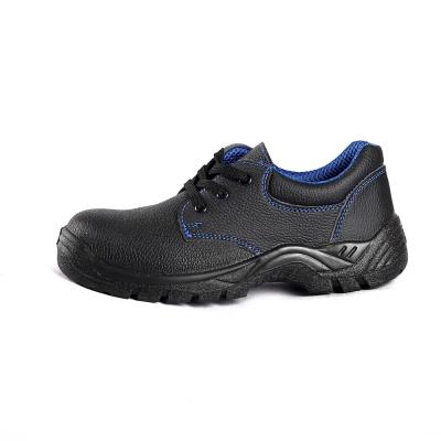 China Mesh Metal Leather PU Sole Steel Toe Protection Brand Work Safety Black Non Slip Shoes for sale