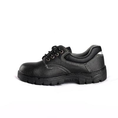 China Black Leather Mesh Metal PU Outsole Low Cut Puncture Resistant Construction Work Shoes for sale