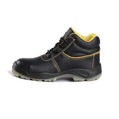 China Shengjie Work Industrial Construction Genuine Steel Toe Leather Construction Labor Steel Toe Safety Shoes for sale