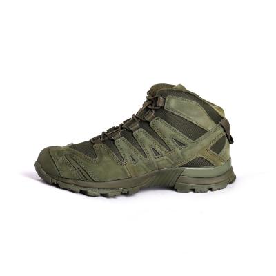 China Shengjie Footwear Factory Stylish Combat Low-top Boots Lightweight Breathable Upper Green Mesh Outdoor Shoes for sale