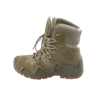 China Shengjie OEM marca impermeable superior Nubuck cuero de vaca de tela de Oxford suela de senderismo botas suaves PU zapatos de exterior en venta