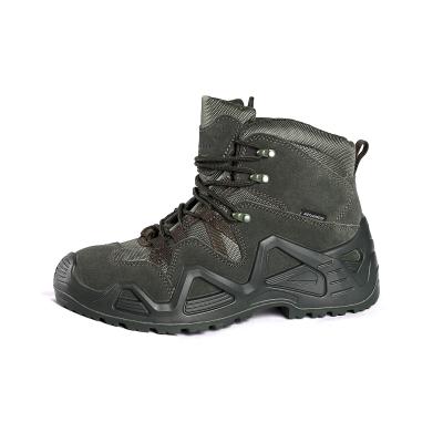 China Material superior Nubuck Couro de vaca Oxford Tecido Botas de caminhada para aventuras ao ar livre à venda