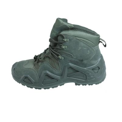 China Botas de estilo de combate del ejército con ojos metálicos y tela de Oxford Pupu superior anti-deslizante LOGO zapatos al aire libre en venta