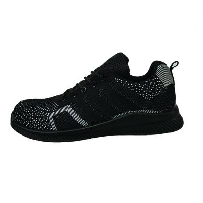 China Steel Toe Fly Knit Safety Shoes Upper Material Fly Knit Fabric Mesh Lining BK Mesh Toe Type Steel Toe for sale