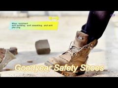 pu sole steel toe goodyear safety shoes leather fabric upper unisex comfort men‘s safety shoes