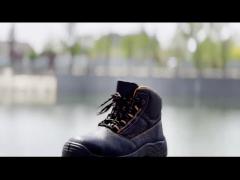 Unisex Genuine Leather Breathable Safety Shoes With Heat Resistant/Oil Resistant PU/PU Outsole